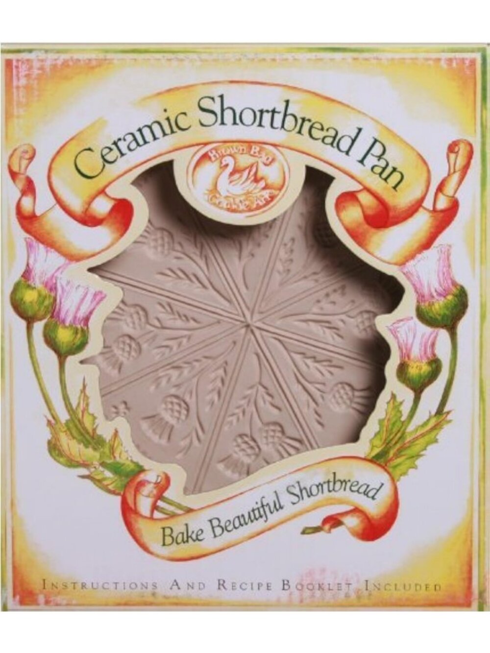 USA-Made Brown Bag Thistle Shortbread Cookie Pan - Perfect for Baking Treats!